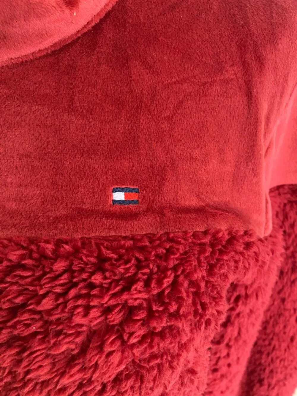 NEW Tommy Hilfiger Sherpa Velour Lounge Set Red Size M